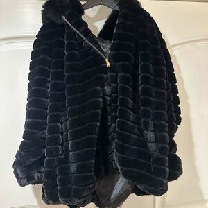 Gallery Black Faux Fur Teddy Jacket